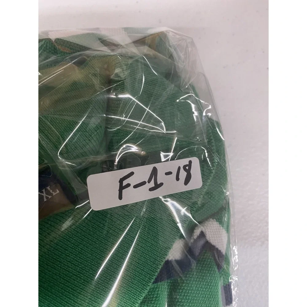 Polo Ralph Lauren Polo Shirt Mens XL Green Striped Hi Low Hem Side Slit Golf